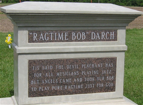 the east-facing side of bob darch's tombstone