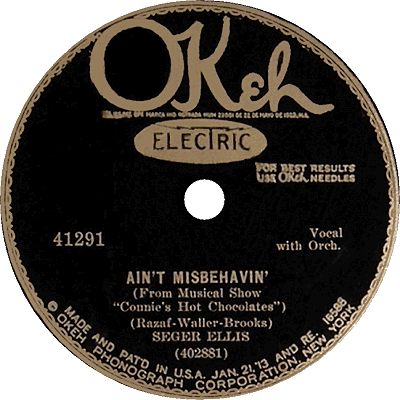 ain't misbehavin' disc label