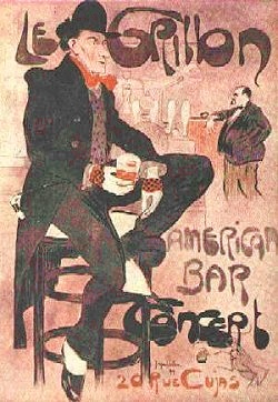 poster for an american bar in paris