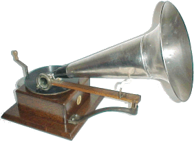 berliner gramopohne with external horn